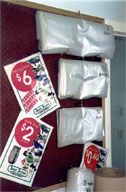 Clear storage bags and wrap